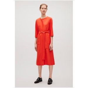 COS Belted Wool Dress in Poppy, size 6